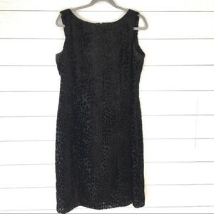 Tahari Leopard Burnout Velvet Dress